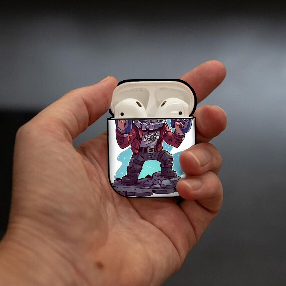アベンジャーズ The Avengers AirPods 第2世代保護ケース ハードシェル ブラック 耐衝撃・防指紋・カラビナ付き