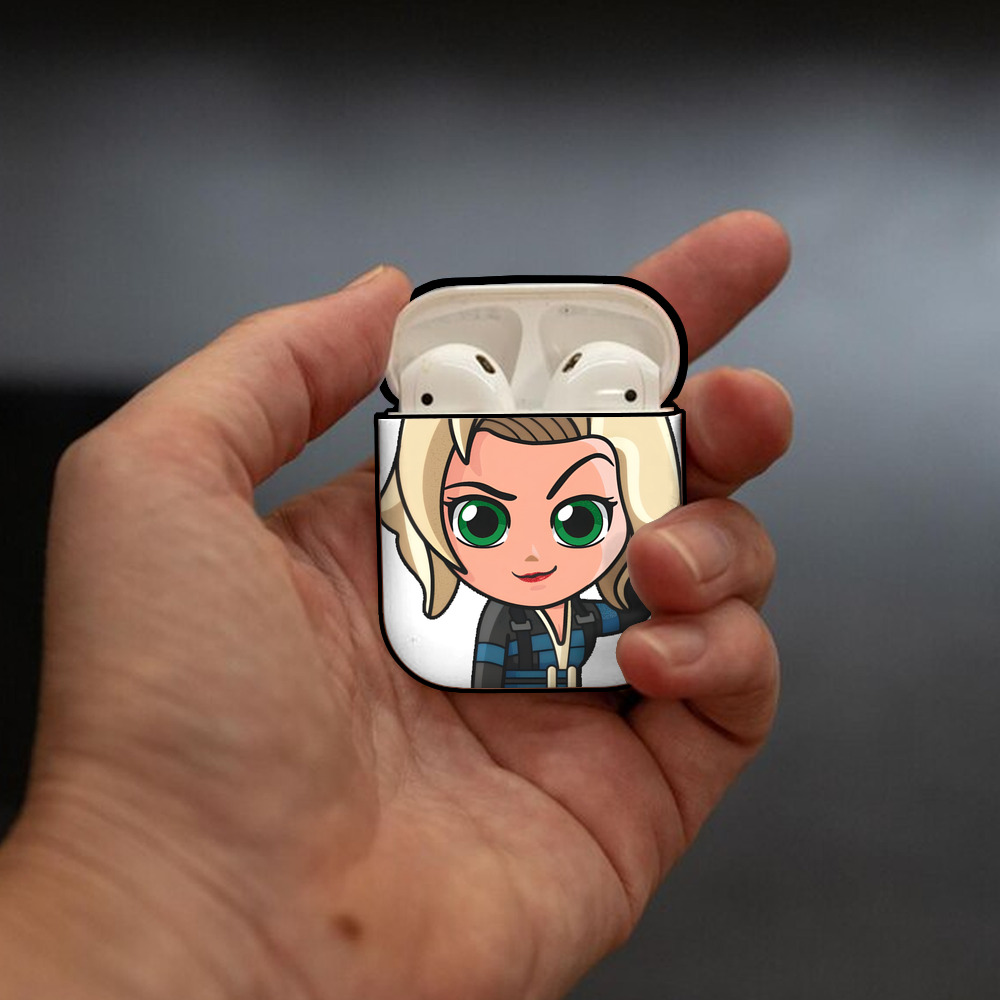 アベンジャーズ The Avengers AirPods 第2世代保護ケース ハードシェル ブラック 耐衝撃・防指紋・カラビナ付き