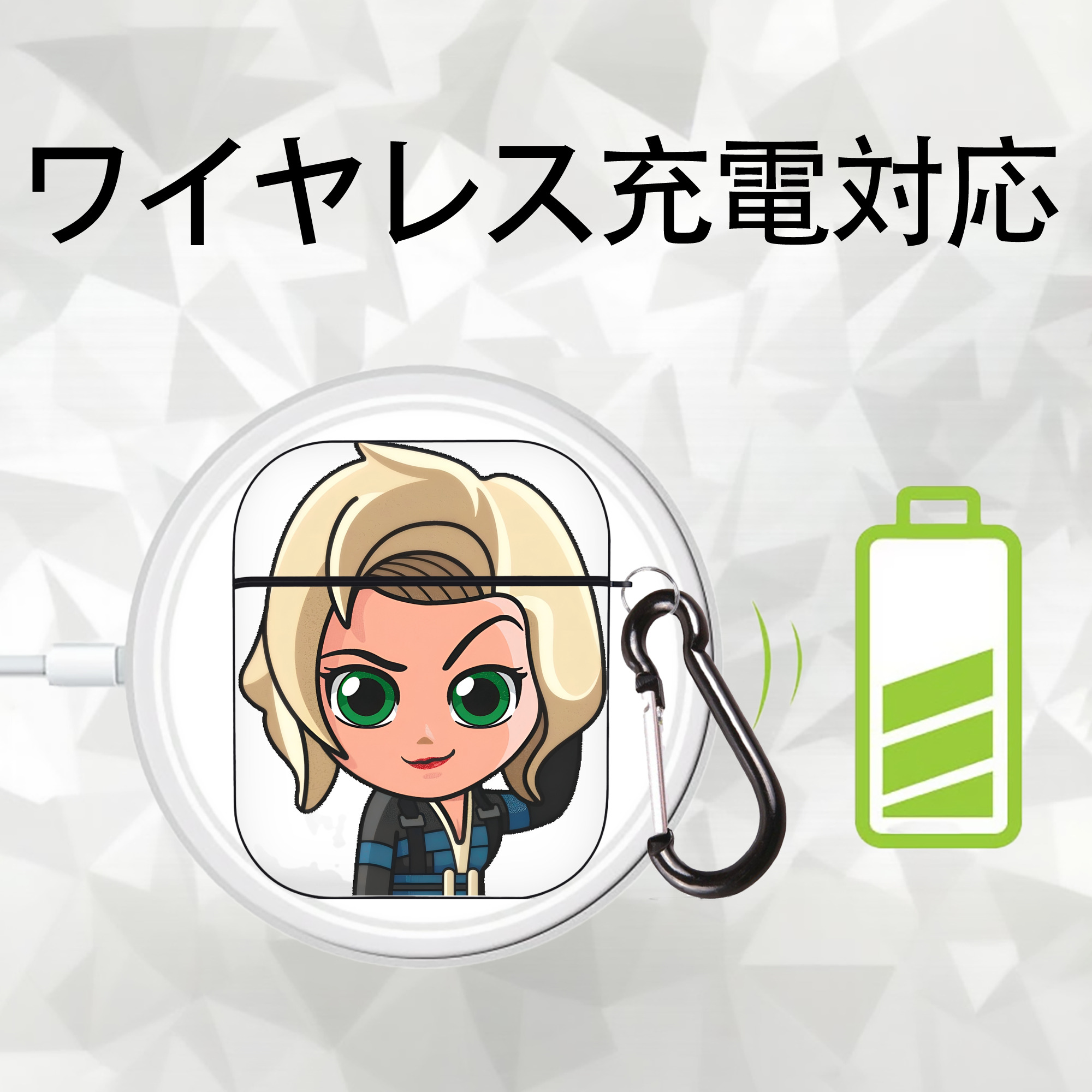 アベンジャーズ The Avengers AirPods 第2世代保護ケース ハードシェル ブラック 耐衝撃・防指紋・カラビナ付き
