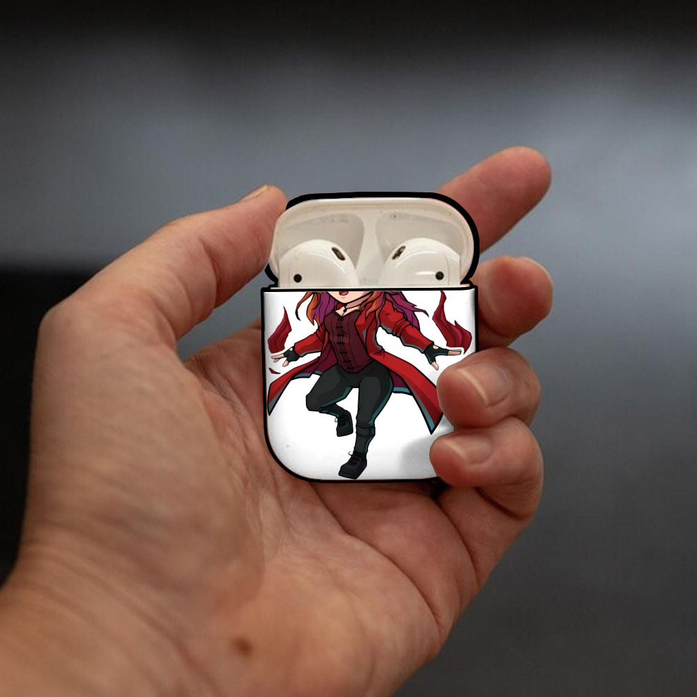 アベンジャーズ The Avengers AirPods 第2世代保護ケース ハードシェル ブラック 耐衝撃・防指紋・カラビナ付き