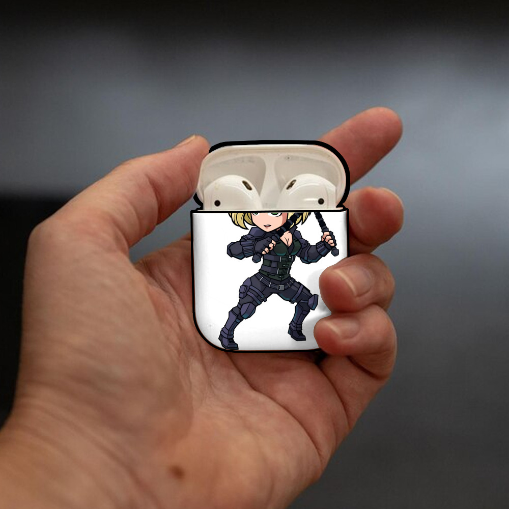 アベンジャーズ The Avengers AirPods 第2世代保護ケース ハードシェル ブラック 耐衝撃・防指紋・カラビナ付き