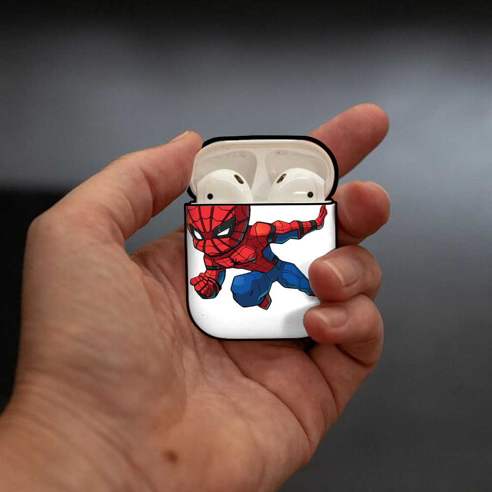 アベンジャーズ The Avengers AirPods 第2世代保護ケース ハードシェル ブラック 耐衝撃・防指紋・カラビナ付き