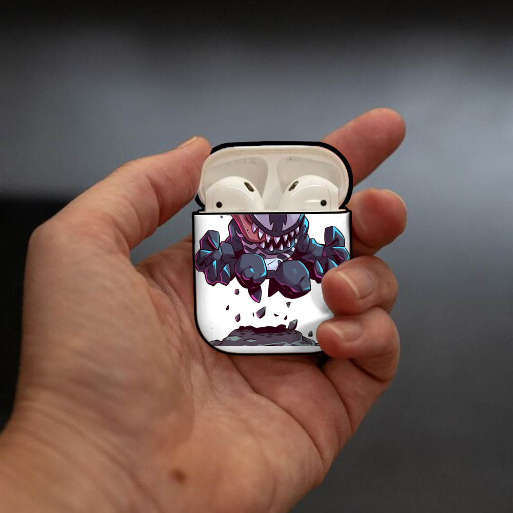 アベンジャーズ The Avengers AirPods 第2世代保護ケース ハードシェル ブラック 耐衝撃・防指紋・カラビナ付き