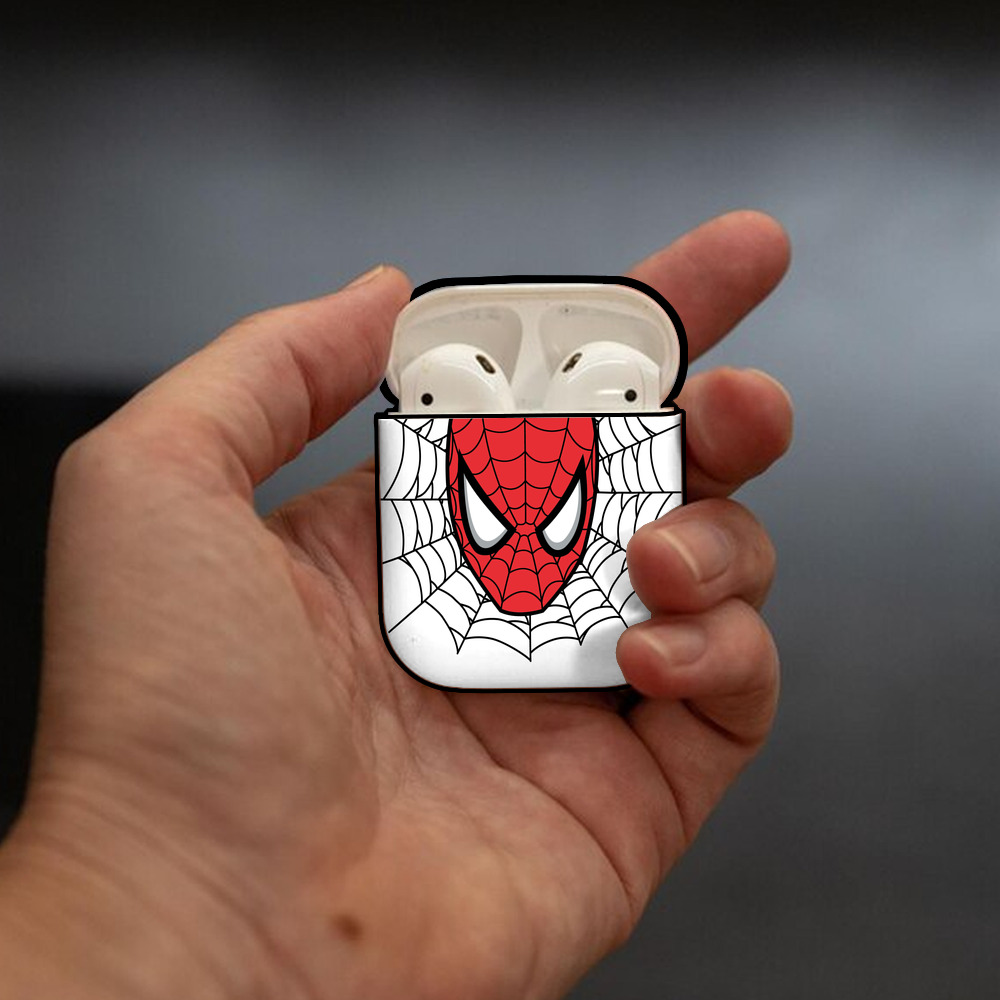 アベンジャーズ The Avengers AirPods 第2世代保護ケース ハードシェル ブラック 耐衝撃・防指紋・カラビナ付き