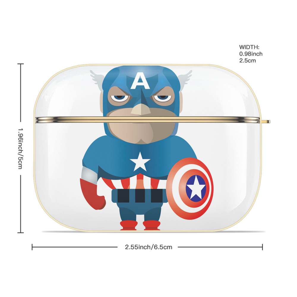 アベンジャーズ The Avengers 【AirPods Pro用】ハードシェル保護ケース｜耐衝撃・防指紋・カラビナ付き商品仕様