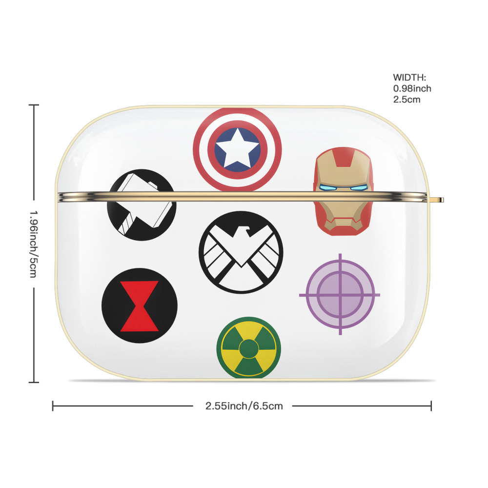 アベンジャーズ The Avengers 【AirPods Pro用】ハードシェル保護ケース｜耐衝撃・防指紋・カラビナ付き商品仕様