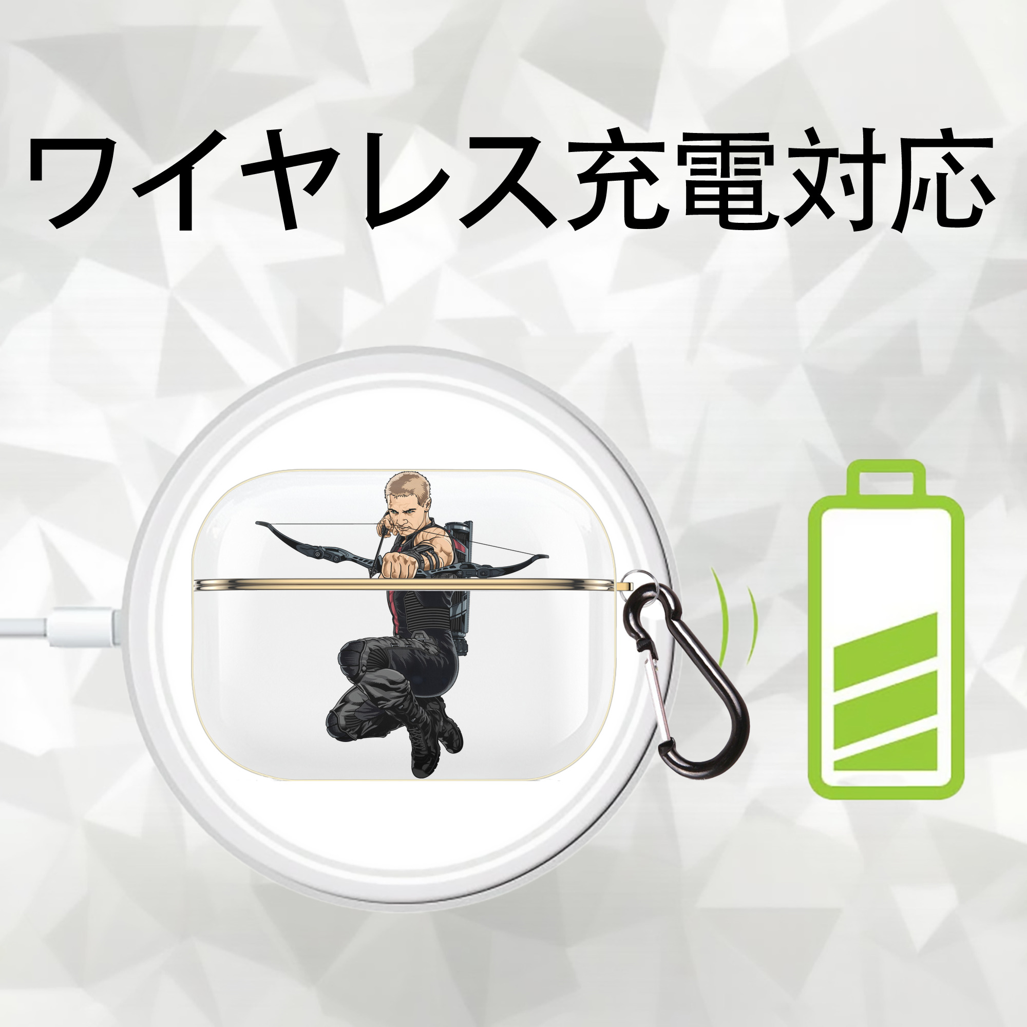 アベンジャーズ The Avengers 【AirPods Pro用】ハードシェル保護ケース｜耐衝撃・防指紋・カラビナ付き商品仕様