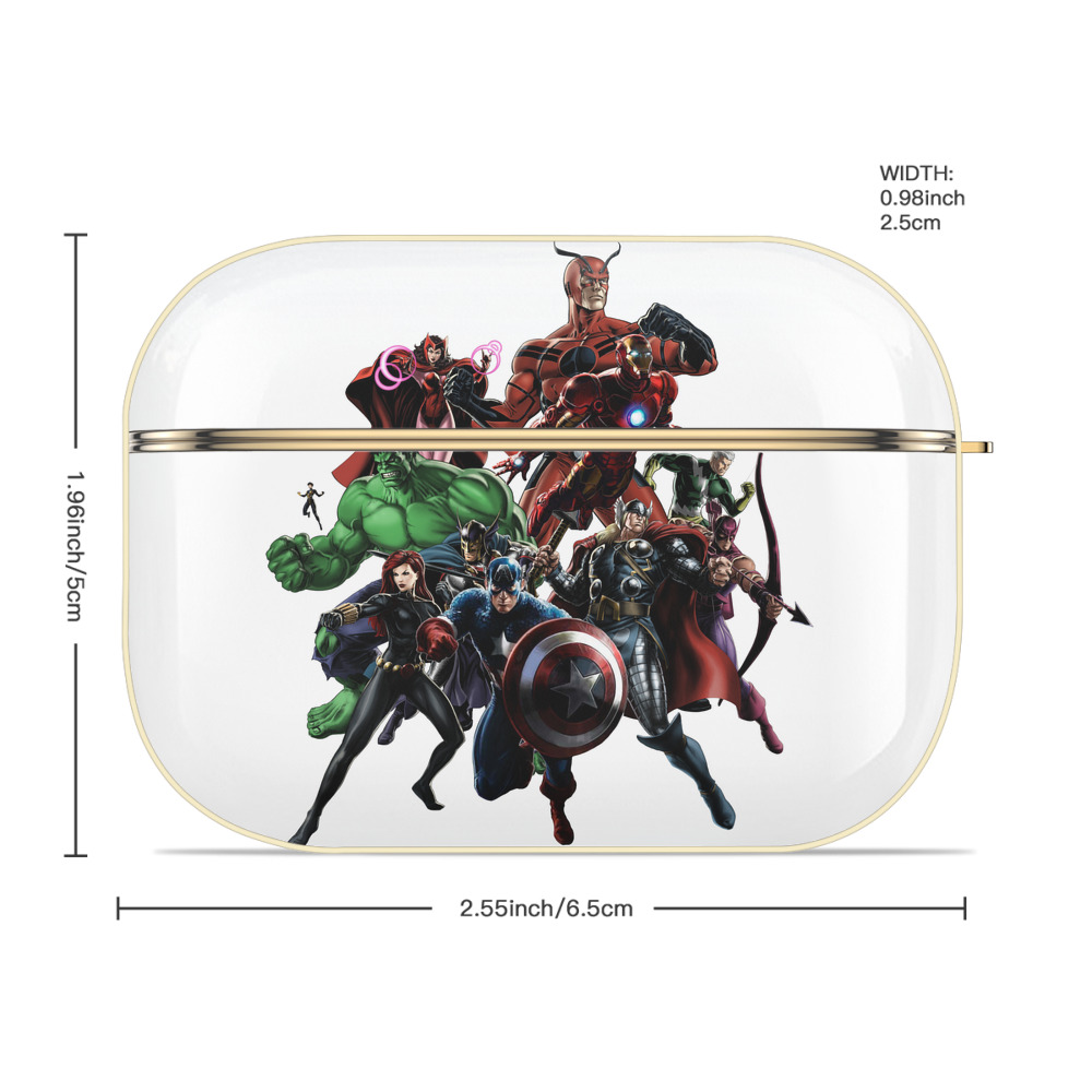 アベンジャーズ The Avengers 【AirPods Pro用】ハードシェル保護ケース｜耐衝撃・防指紋・カラビナ付き商品仕様