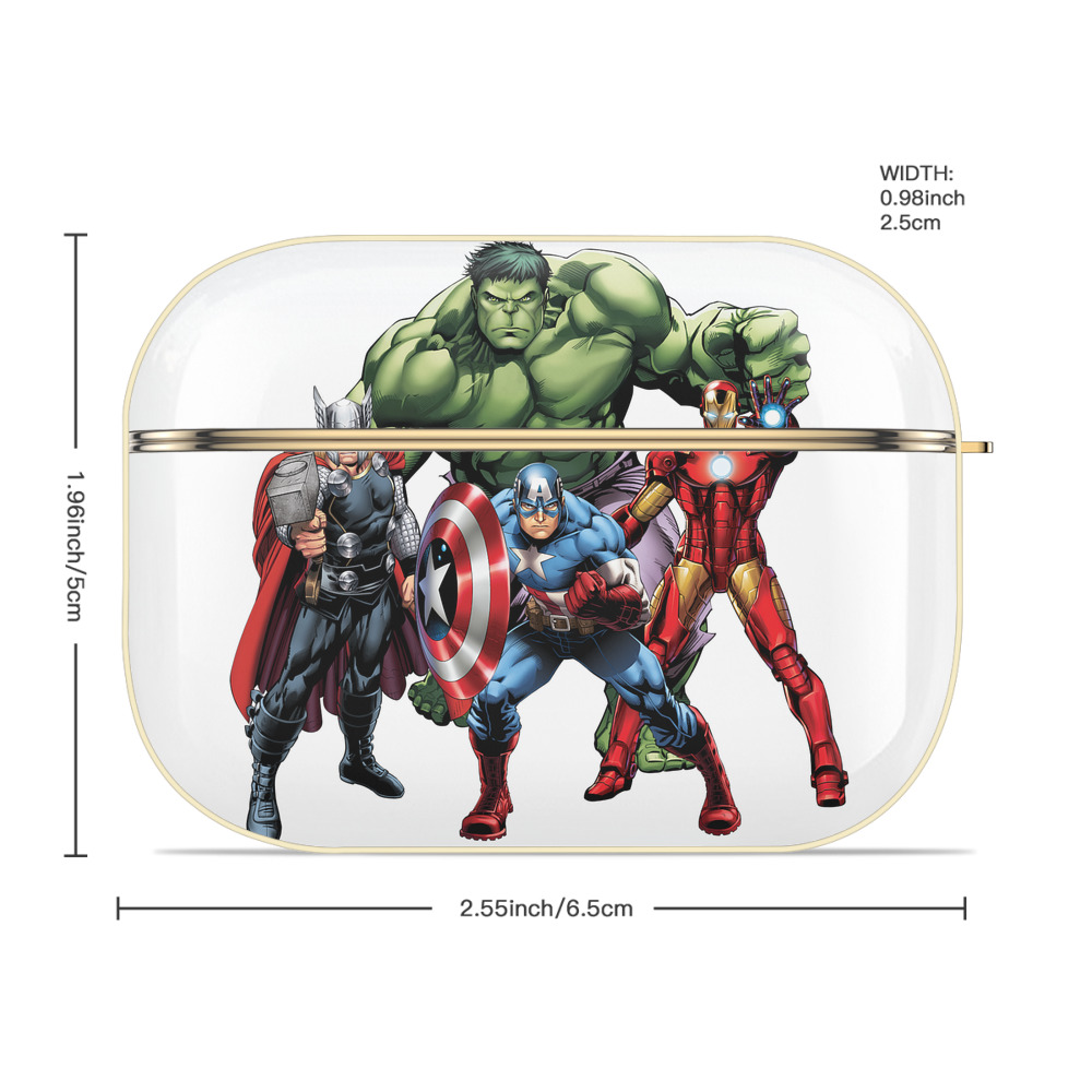 アベンジャーズ The Avengers 【AirPods Pro用】ハードシェル保護ケース｜耐衝撃・防指紋・カラビナ付き商品仕様