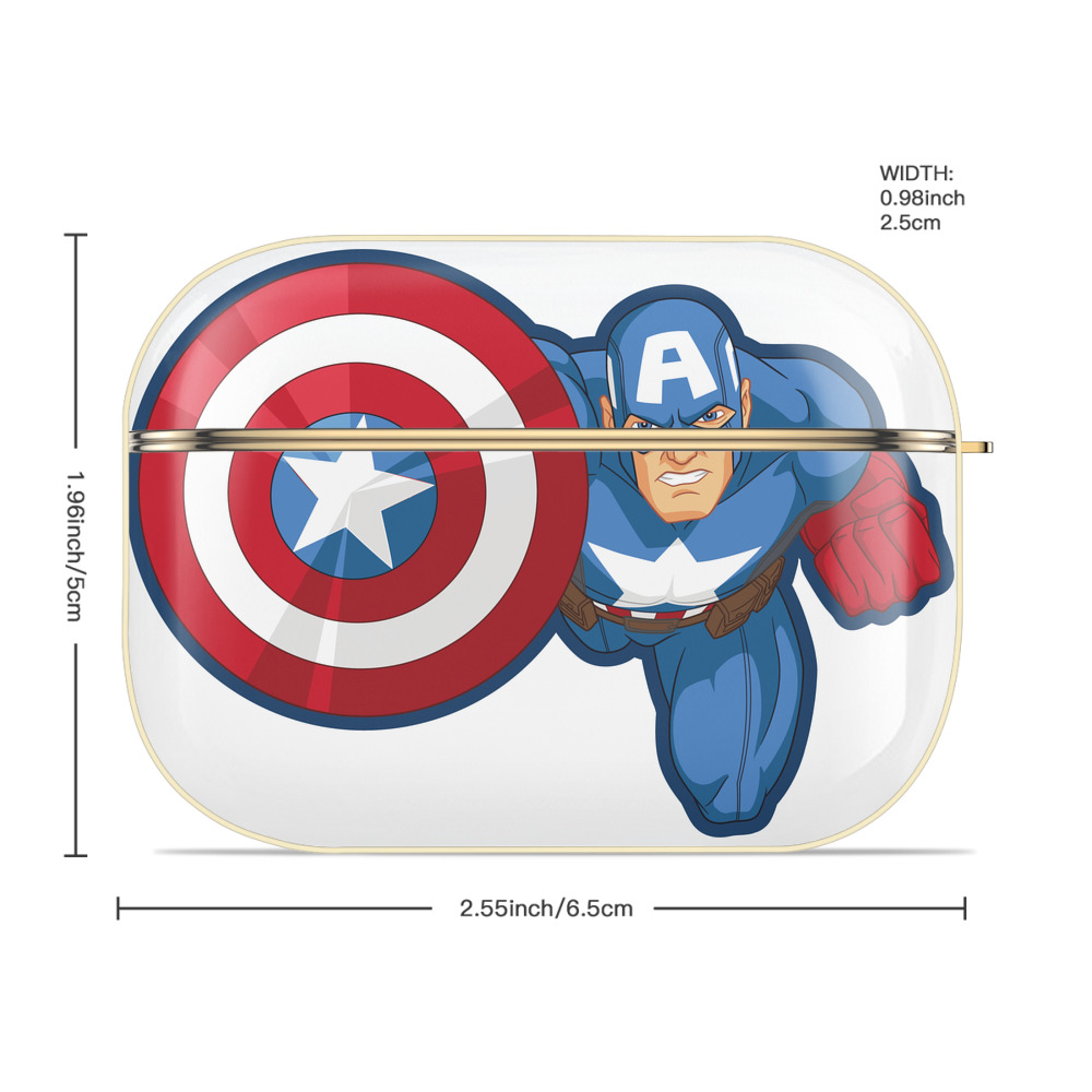 アベンジャーズ The Avengers 【AirPods Pro用】ハードシェル保護ケース｜耐衝撃・防指紋・カラビナ付き商品仕様