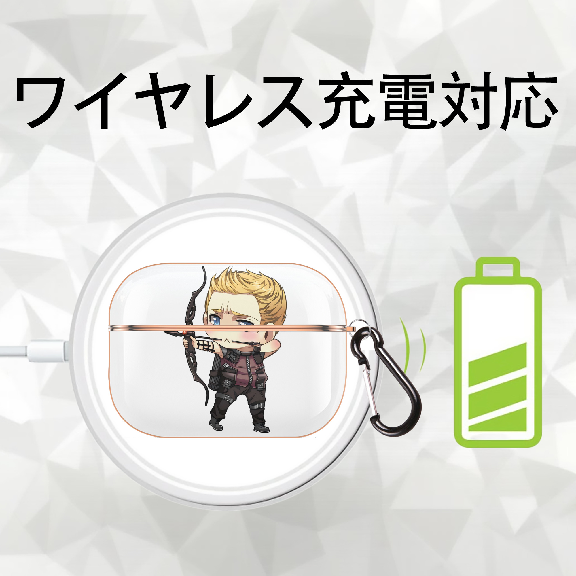 アベンジャーズ The Avengers 【AirPods Pro用】ハードシェル保護ケース｜耐衝撃・防指紋・カラビナ付き商品仕様